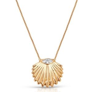 Ettika Gold Scallop Shell Necklace